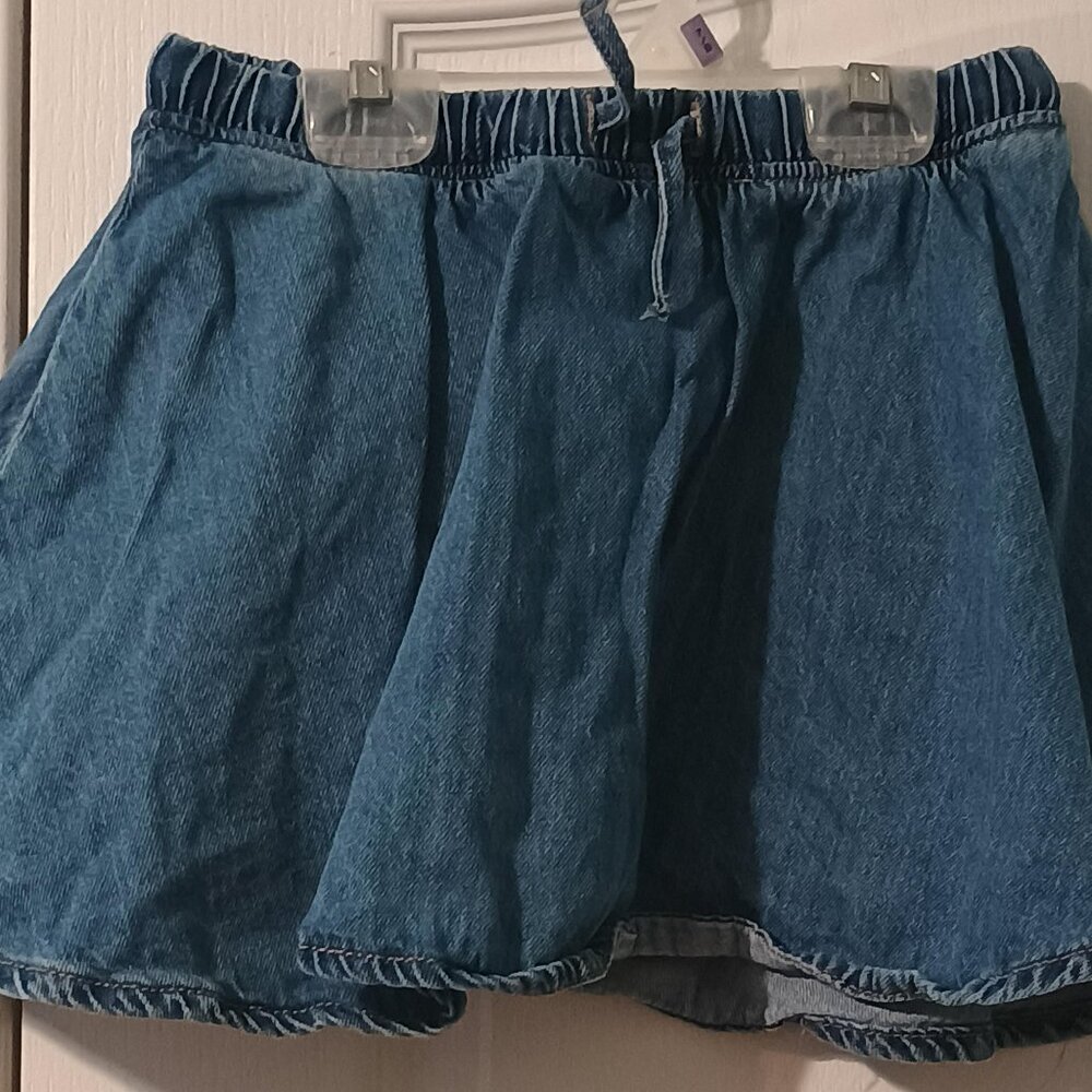 Zara Kids/Denim Skort/Girls/9-10Y/Blue/Pleated Mini Skirt Shorts